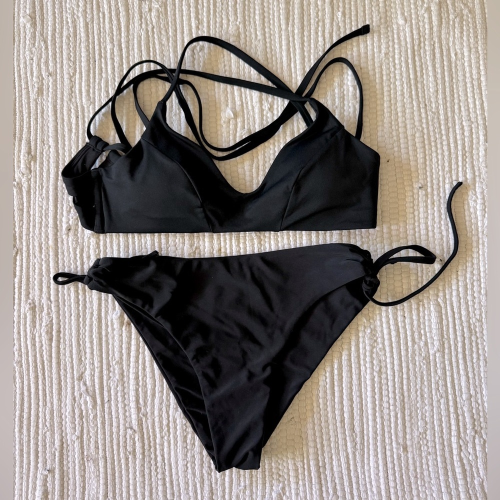 Athleta Black Bikini Swimwear